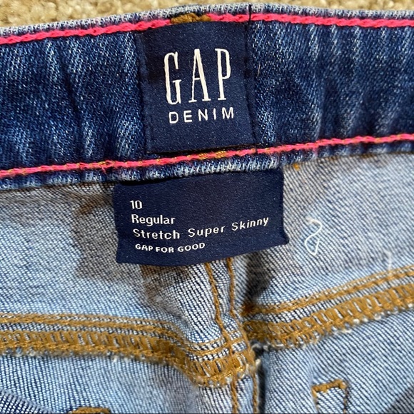 Gap Kids Skinny Sequin Flippy Emoji Jeans, Hi Bye Smiley Face NWT Size 10 - Picture 11 of 14